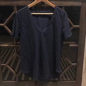 Lululemon Dark Blue V Neck Love Tee